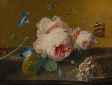 フラワーズ Painting - 花の静物画 ヤン・ファン・ホイスムの古典的な花